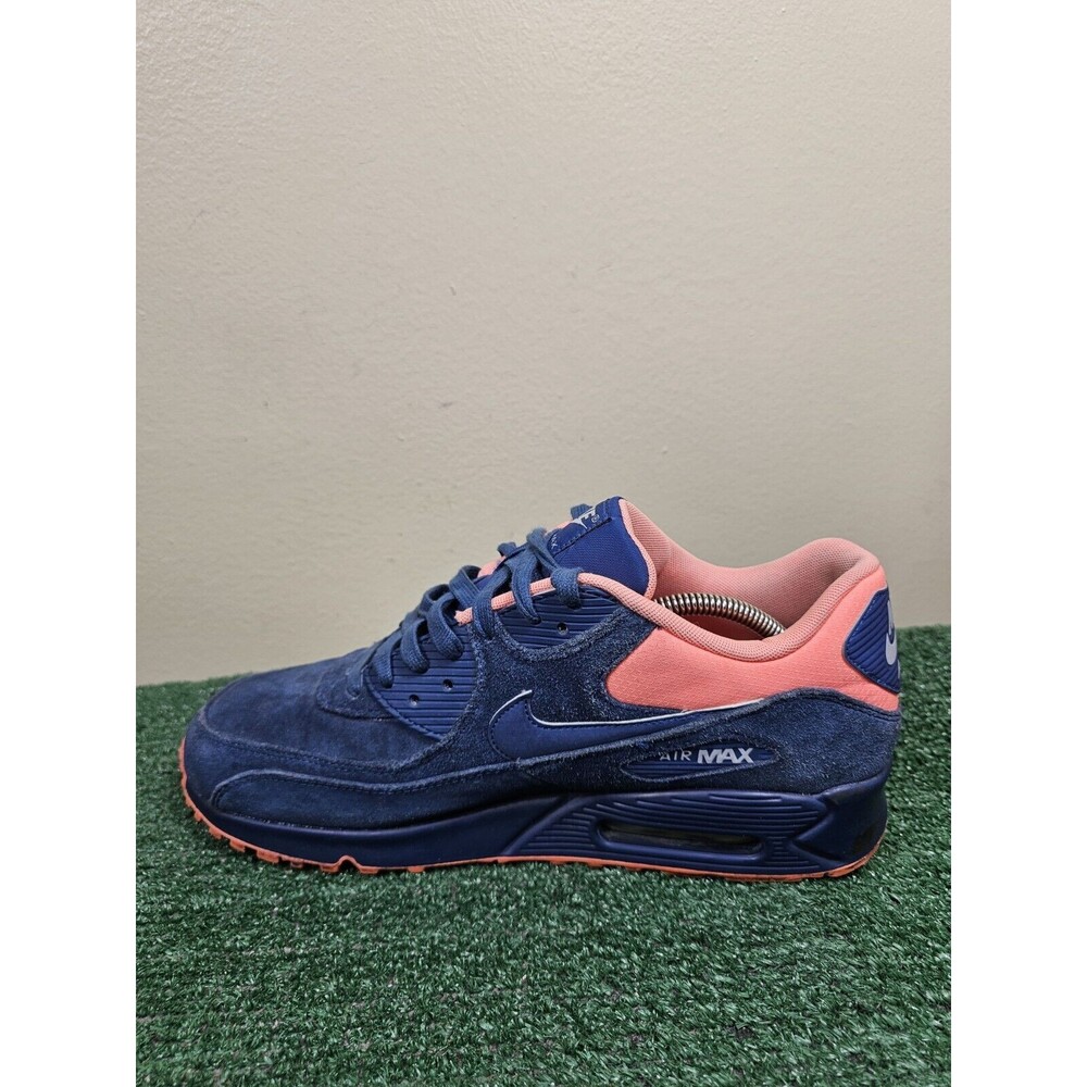 Nike Air Max 90 Premium Brave Blue Suede Mens Size 12 333888-446 - Picture 8 of 12